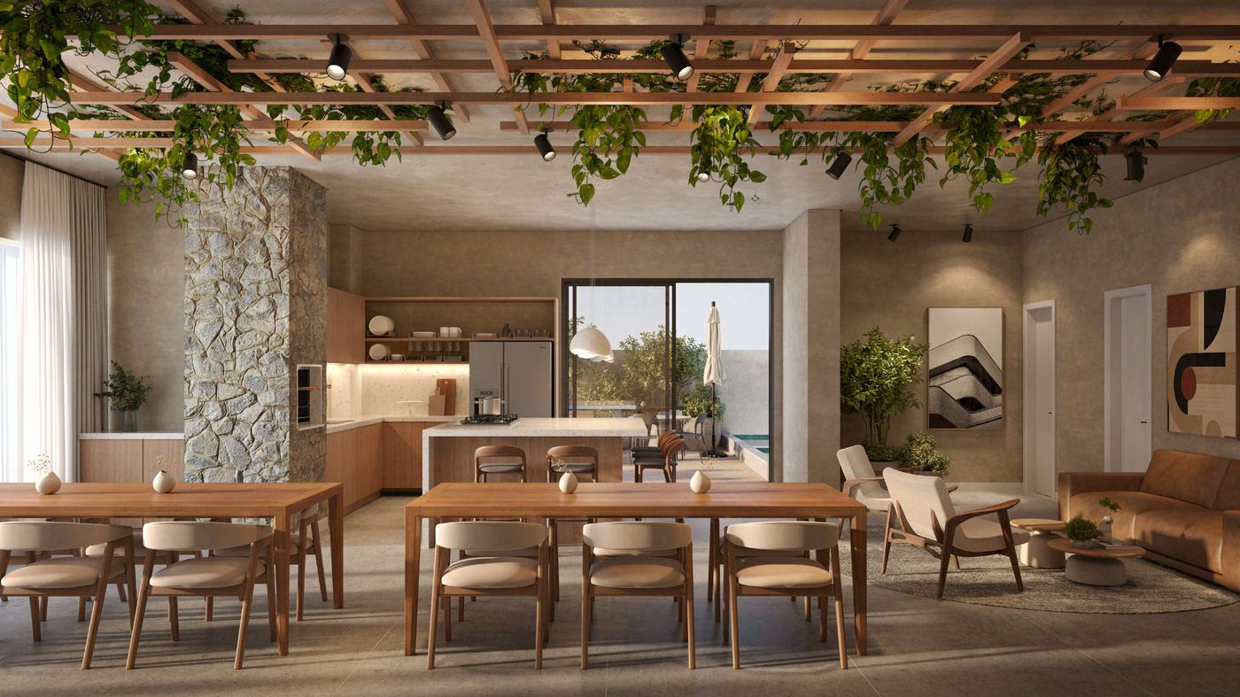 Espaço família integrado ao terraço família