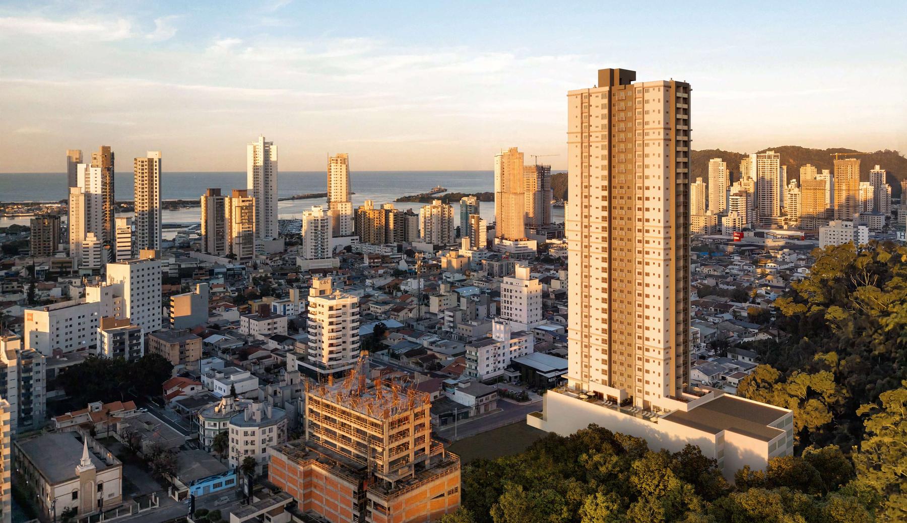 Torre do Residencial Veritá no Centro de Itajaí